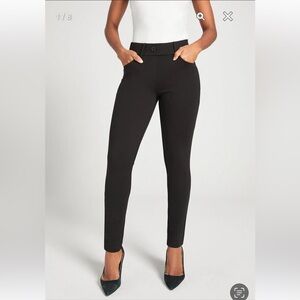BETABRAND NWOT Classic Women's Skinny Dress Black Yoga Pants